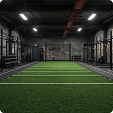 Modern gym turf