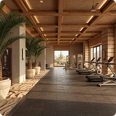 Luxury gym interior